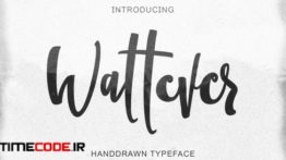 دانلود فونت دست نویس انگلیسی Wattever | Handdrawn Typeface