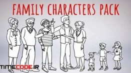 مجموعه کاراکتر های موشن گرافیک تخته سیاه Whiteboard-Characters-Family-Whiteboard