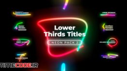 دانلود پروژه آماده افترافکت : تایتل و زیرنویس Lower Thirds Neon Titles 2