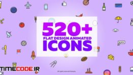 دانلود پروژه آماده افترافکت : ۲۵۰ آیکون انیمیشن Vector Animated Icons