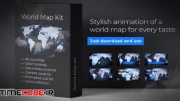 دانلود جعبه ابزار نمایش مسیر روی نقشه World Map Presentation