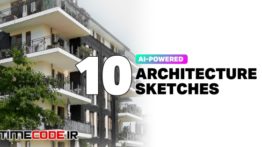 دانلود ۱۰ اکشن فوتوشاپ برای اسکیس معماری Architecture Sketches Actions