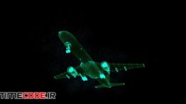 دانلود فوتیج هولوگرام هواپیما Airplane Hologram