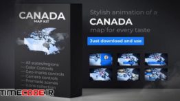 دانلود پروژه آماده افترافکت : نقشه کانادا Canada Map – Canadian Map Kit