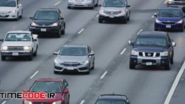 دانلود استوک فوتیج : عبور و مرور ماشین ها در اتوبان Cars On The Freeway