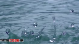 دانلود استوک فوتیج : افتادن قطره در آب Drops Of Water