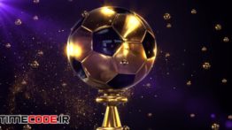 دانلود فوتیج تندیس توپ طلایی Football Award