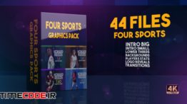 دانلود پروژه آماده افترافکت : پکیج برنامه ورزشی تلویزیون Four Sports Graphics Pack