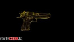 دانلود فوتیج موشن گرافیک : هولوگرام اسلحه Gun Hologram