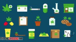 دانلود مجموعه آیکون انیمیشن دارویی Medical Marijuana Icons