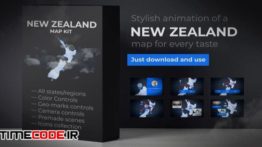دانلود پروژه آماده افترافکت : نقشه نیوزلند New Zealand Map