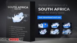 دانلود پروژه آماده افترافکت : نقشه آفریقای جنوبی South Africa Map