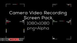 دانلود فوتیج صفحه رکورد دوربین موبایل Square Video Recording Screen Pack
