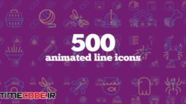 دانلود پروژه آماده افترافکت :  500 آیکون انیمیشن Animated Line Icons Part 6
