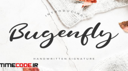 دانلود فونت انگلیسی گرافیکی به سبک امضا Bugenfly Handwritten Signature