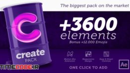 دانلود پروژه آماده افترافکت : ۳۶۰۰ المان گرافیکی Create Pack
