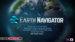 دانلود پروژه آماده افترافکت : نمایش مسیر روی نقشه Earth Navigator