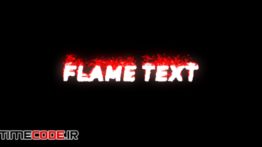 دانلود پریست متنی افترافکت Flame Text Animation