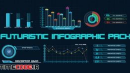 دانلود پروژه آماده افترافکت : پک اینفوگرافی Futuristic Infographic Pack
