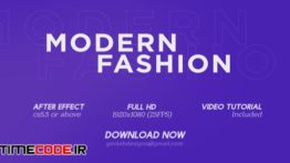 دانلود پروژه آماده افترافکت : اسلایدشو فشن Modern Fashion