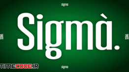 دانلود فونت انگلیسی گرافیکی  Sigma Display Font