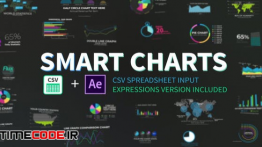 دانلود پروژه افترافکت : نمودار و چارت اینفوگرافی Smart Charts CSV Infographics