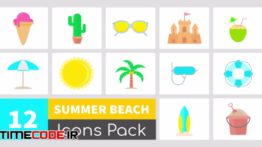 دانلود مجموعه آیکون انیمیشن تابستانی Summer Icons Pack