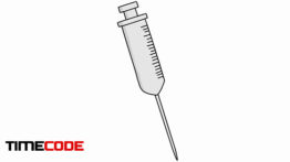 دانلود انیمیشن ترسیم سرم پزشکی Syringe Medical Equipment