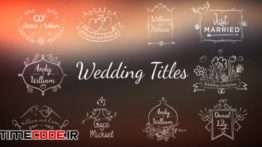 دانلود پروژه آماده افترافکت : تایتل کلیپ عروسی Wedding/Romantic Titles