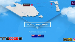 دانلود پروژه آماده افترافکت : نمایش مسیر روی نقشه World Travel Maps – Australia And New Zealand
