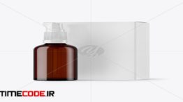 دانلود موکاپ اسپری Amber Spray Bottle With Box Mockup