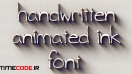 دانلود پروژه آماده افترافکت : فونت دست نویس جوهری Animated Ink Font