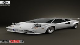 دانلود مدل آماده سه بعدی : لامبورگینی Lamborghini Countach 5000 QV 1985 Model 3D
