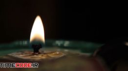 دانلود استوک فوتیج : روشن شدن شمع Candle Light  Black Background