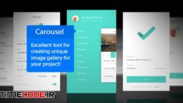 دانلود پروژه آماده افترافکت : تیزر معرفی اپلیکیشن Carousel Mobile App Mockup