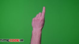 دانلود استوک فوتیج : پرده سبز تاچ صفحه با انگشت Finger Gestures Pack 1 On Green Screen
