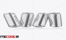 four glossy metallic cans mockup 48744 18 20 803