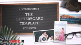 دانلود پروژه آماده افترافکت : گالری عکس Letter Board Flat Lay Kit