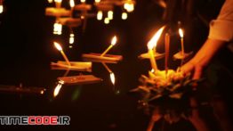 دانلود استوک فوتیج : شمع روی آب