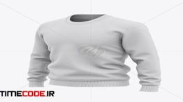 دانلود موکاپ لباس بافتنی Men’s Crew Neck Sweatshirt/Sweater Mockup