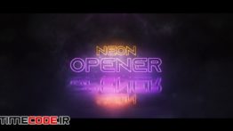 دانلود پروژه آماده افترافکت : لوگو نئون + موسیقی Neon Logo Opener