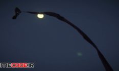 slow motion of a black flag or banner flapping in 39907 51 27 633