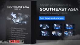 دانلود پروژه آماده افترافکت : نقشه جنوب شرقی آسیا Southeast Asia Animated Map