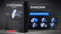 دانلود پروژه آماده افترافکت : نقشه سوئد Sweden Animated Map