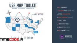 دانلود پروژه آماده افترافکت : نقشه امریکا Usa Map Toolkit