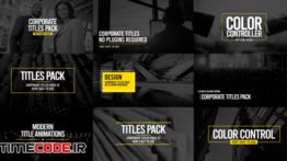 دانلود پروژه آماده افترافکت : تایتل Corporate Titles Pack V2