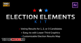 دانلود پروژه آماده افترافکت : نمایش آمار انتخابات روی نقشه Election Elements Kit