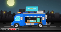 دانلود پروژه آماده افترافکت : لوگو موشن گرافیک رستوران سیار Food Truck Logo Reveal