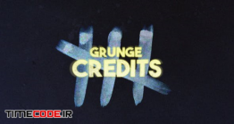 دانلود پروژه آماده افترافکت : تیتراژ فیلم Grunge Credits