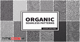 دانلود 24 پترن سیاه و سفید Organic Seamless Patterns Set